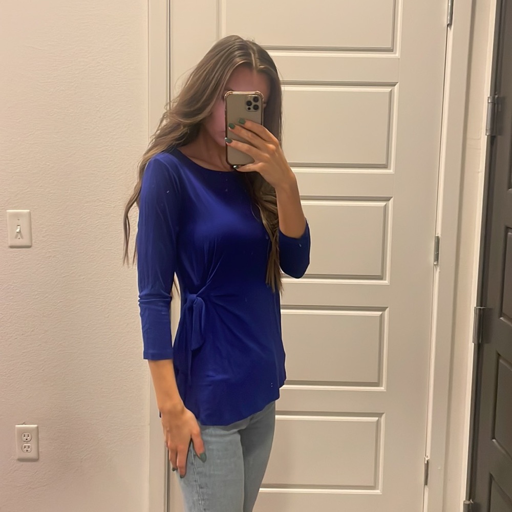 Elle Quarter Sleeve Tie Top